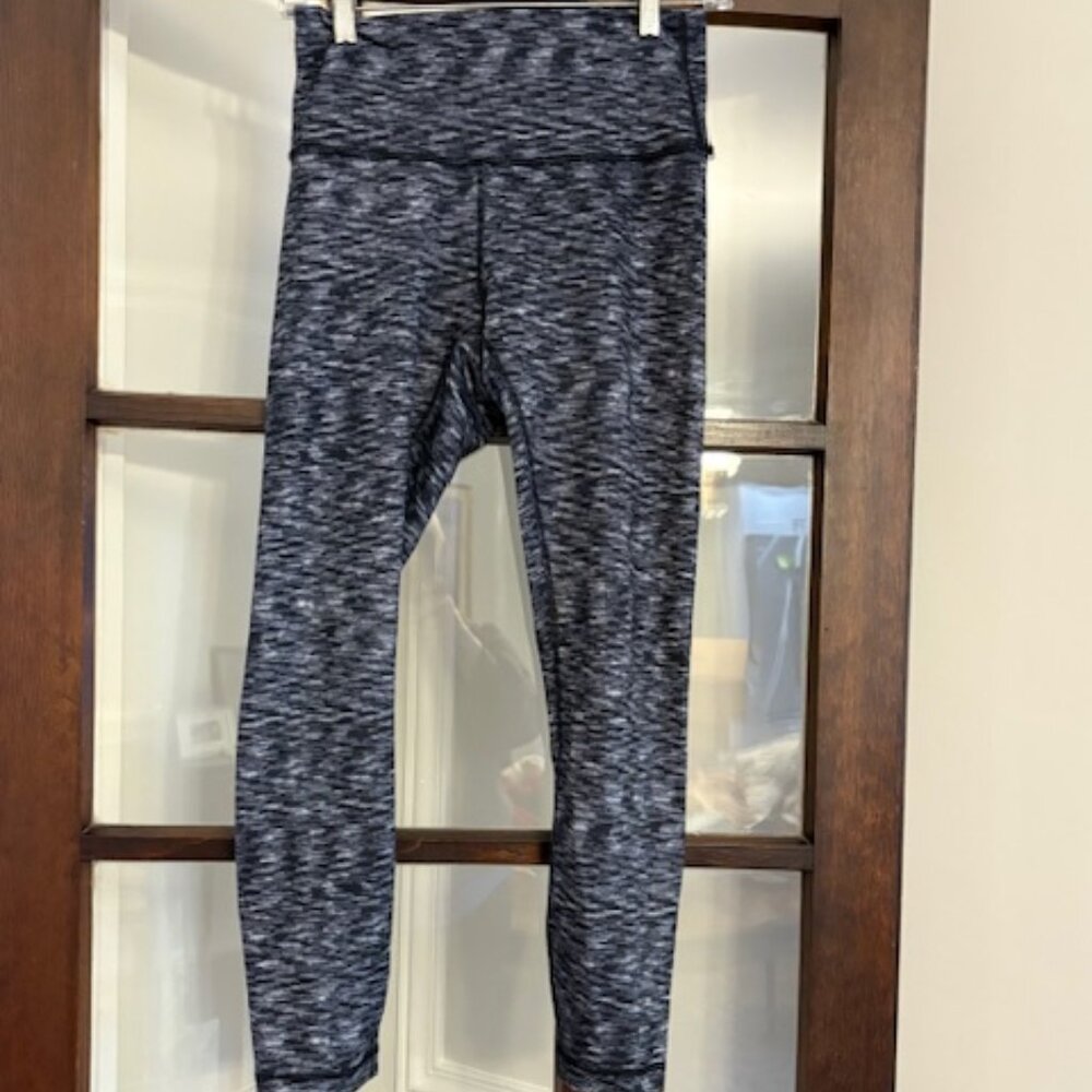 lululemon athletica Wunder Under Leggings Black/White, Size 6